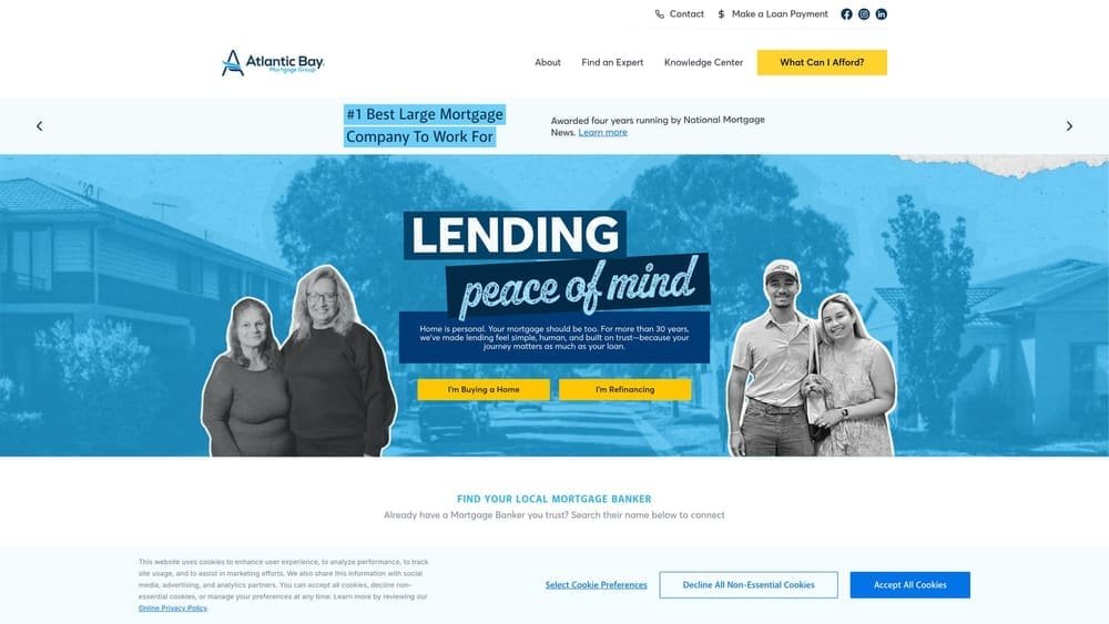 Screenshot of Atlantic Bay Mortgage Group website